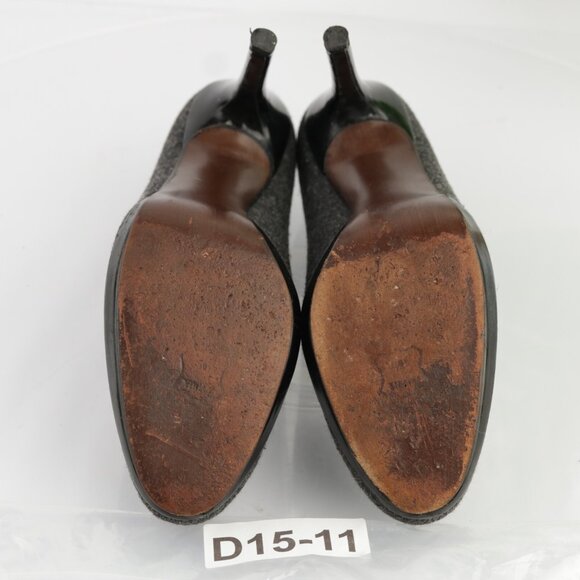 Stuart Weitzman Womens Pump Size 9 Gray Tweed Wool High Heel Slip On Dress Shoes - Picture 9 of 13